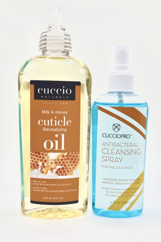 Cuccio Revitalizing Cuticle Oil Milk&Honey 8 fl.oz. Cuccio Cleansing Spray 4 oz.