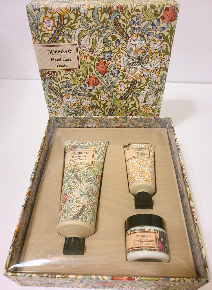 MORRIS & CO. Hand Care Treats 3-Piece Boxed Set Hand Cream, Scrub, Cuticle NEW
