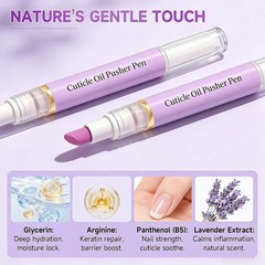 2 Pcs 2-in-1 Cuticle Oil Pusher Pen – 2026 New Ceramic Pen,No Purple