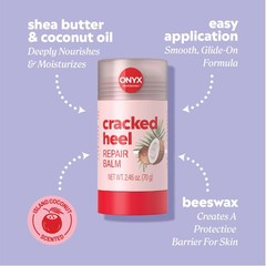 Onyx Professional Cracked Heel Repair Balm 2.46 Ounce (Pack of 1), Clear