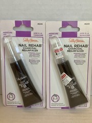 Sally Hansen Nail Rehab, Charcoal Resurfacer, Finger, Exfoliator – 2 Packs