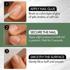 IBD 5 Second Brush On Nail Glue Gel Resin – 0.20 Fl Oz (Pack of 3),