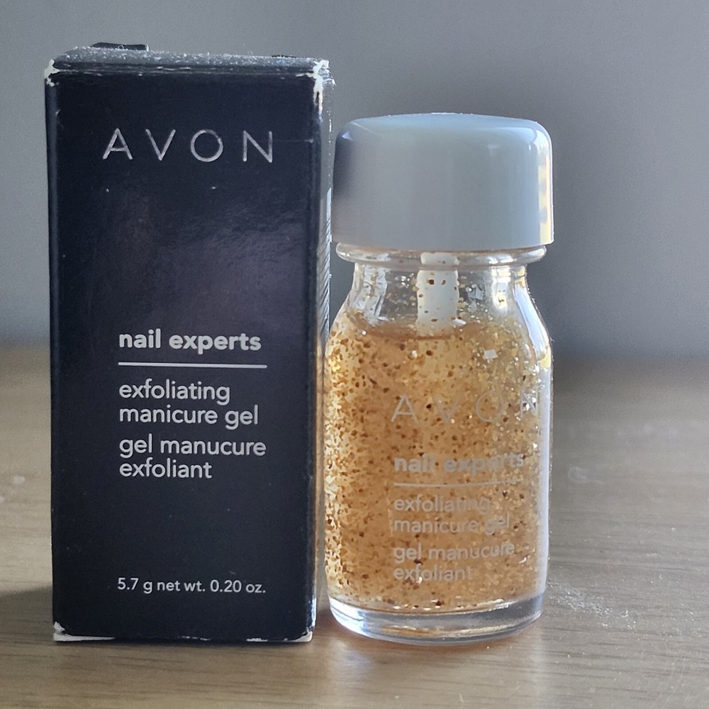 New Avon Nail Experts Exfoliating Manicure Gel .20 Oz NOS
