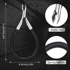 3 Pieces Spring Cuticle Trimmer, Spiral Shear Dead Skin Remover Nipper Easy…