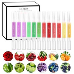 Nail Oil Pen Set 12pcs Moisturizing Gel Polish with Vitamins for Cuticles