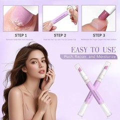 4-in-1 Cuticle Oil Pusher Pen Set – Moisturizing Nail Care, Cuticle Remover, 2 P