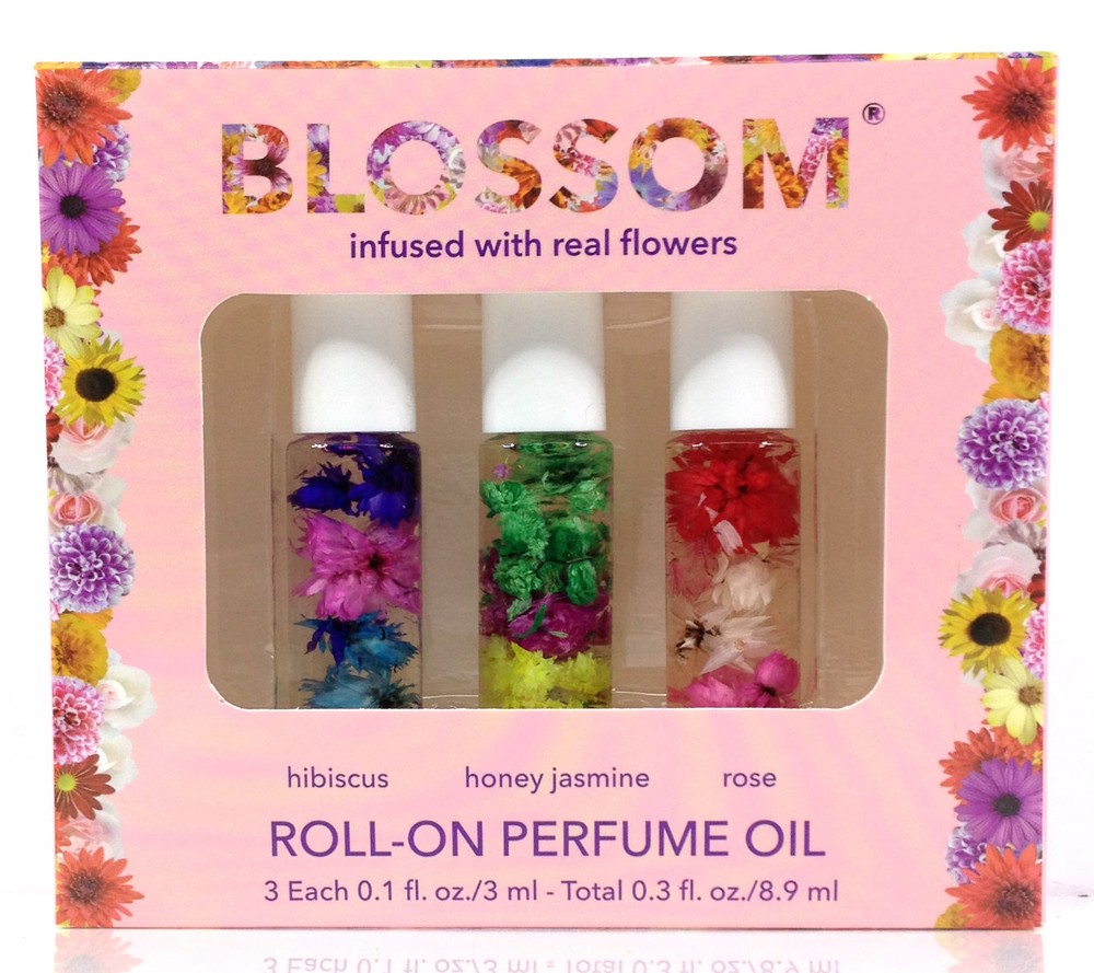 Blue Cross – Blossom – Roll-On Perfume Oil Kit – 3 x 0.1oz