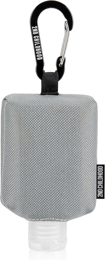 Travel Hand Sanitizer Keychain – Small Refillable 2 oz Bottle with Grey