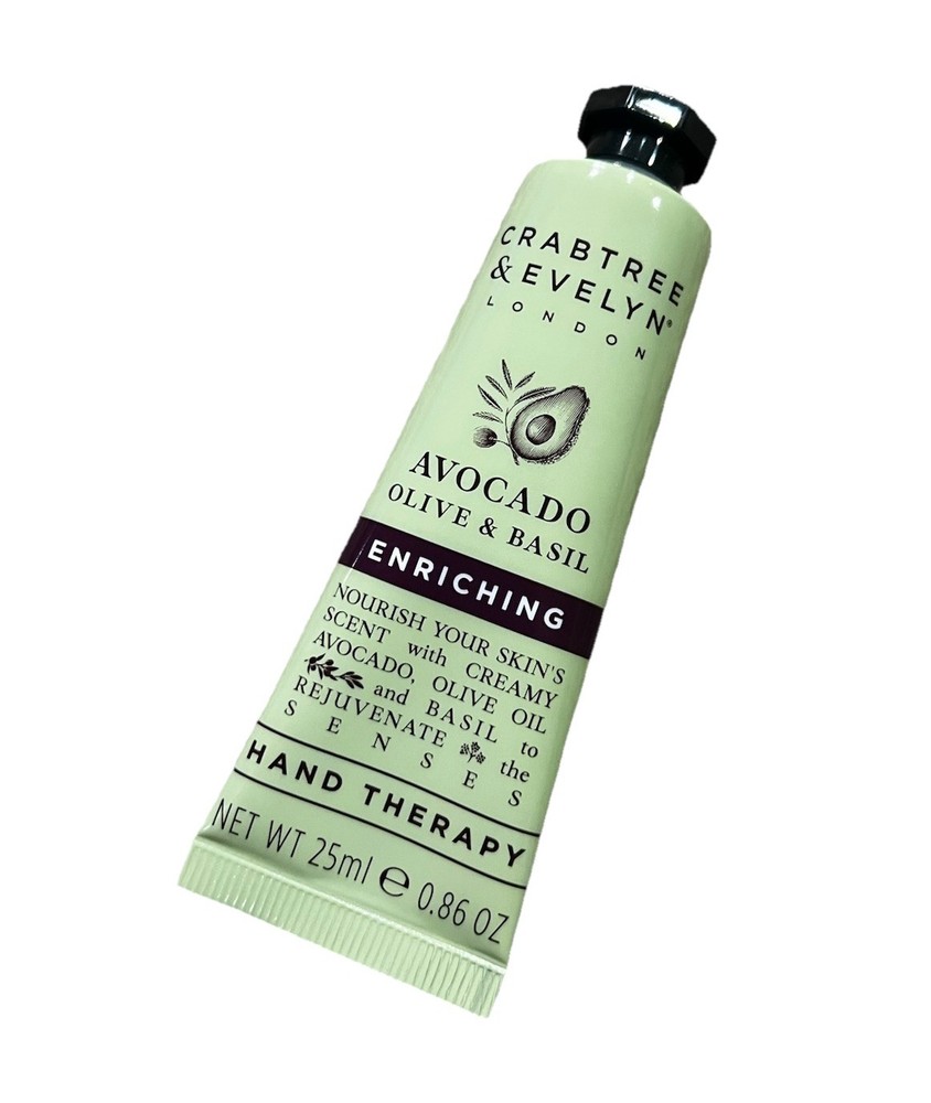 Crabtree & Evelyn Avocado Hand Cream Olive Basil Enriching Hand Therapy Sealed