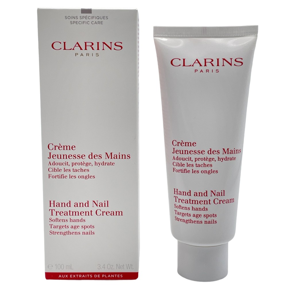 Clarins Hand & Nail Treatment Cream 3.4 oz All Skin Types Moisturizer AUTHENTIC