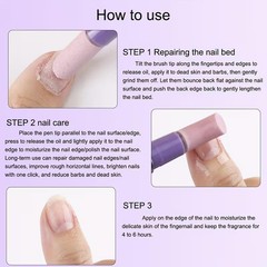 2-in-1 Cuticle Oil Pen, Cuticle Pusher Nail Oil Pen with Ceramic Tip 3.5ml