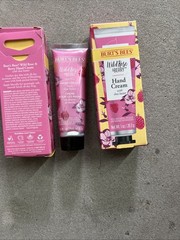 3 Pack Burts Bees Wild Rose and Berry Hand Cream 1 OZ With Shea Butter