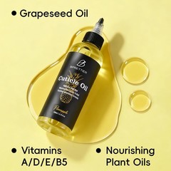 BPrettier Bulk Cuticle Oil Set, 200ml Applicator Bottle with 5 Travel Yellow