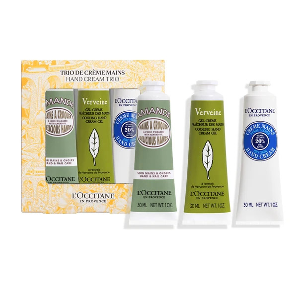 L’Occitane Classic Hand Cream Trio Set Shea Butter Almond Verbena NEW & RRP $77!