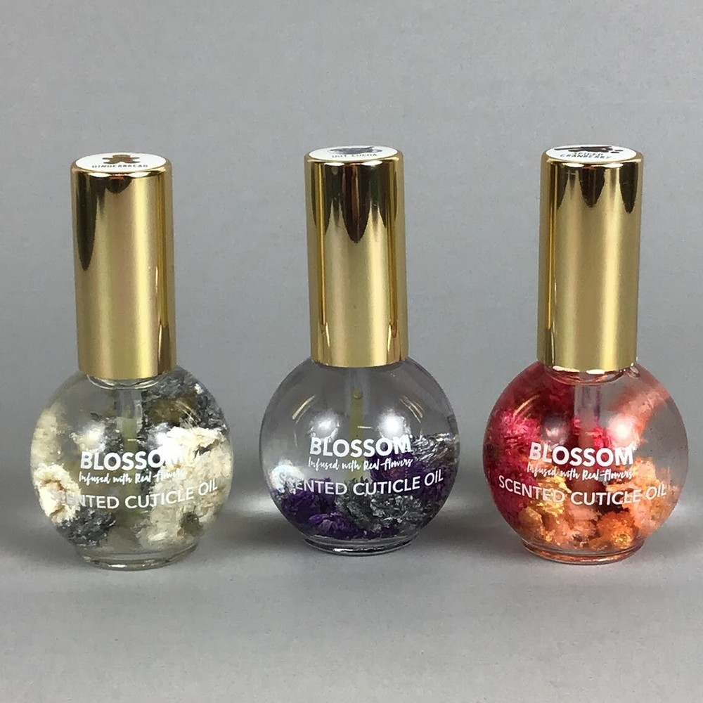 Blossom Scented Nail Cuticle Oil – Lot of 3! – Gingerbread/Hot Cocoa/Cranberry