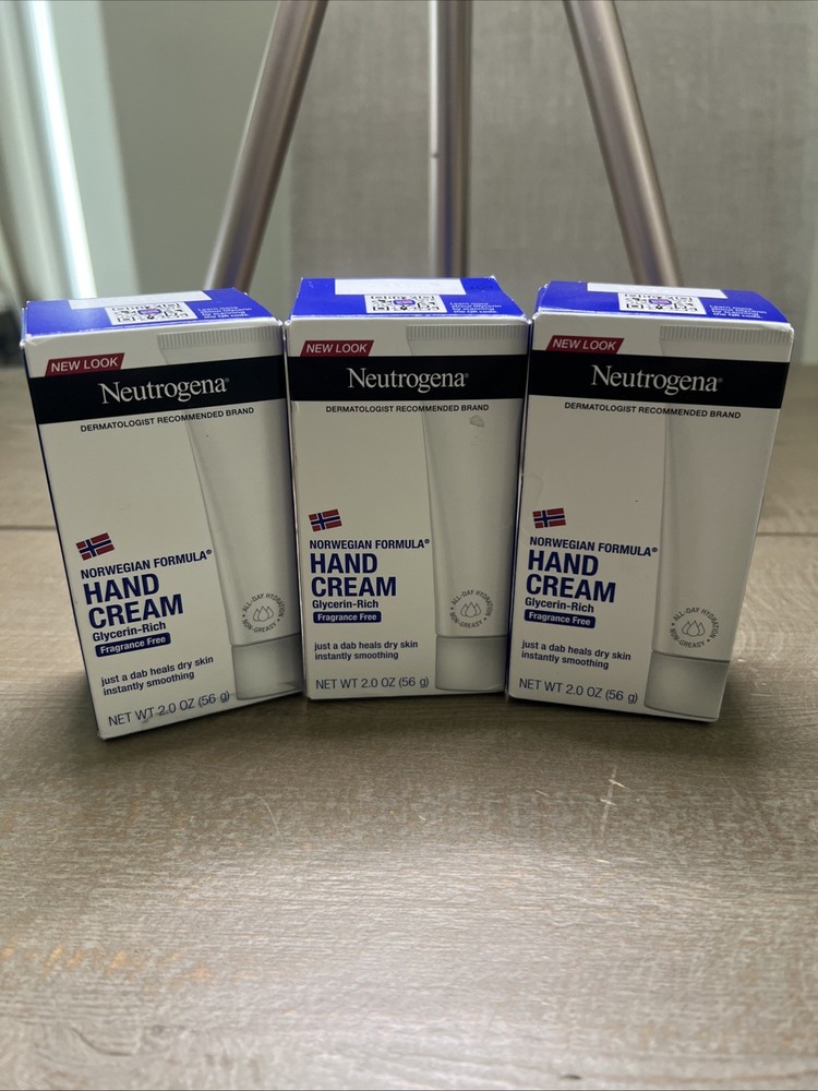 3 Neutrogena Norwegian Formula Hand Cream 2 oz / 56 g NIB