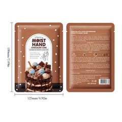 5Pcs Chocolate Cake Scent Hand Mask Hydrating Moisturizing Hand Care Glove Mask