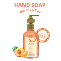 Fruits & Passion Cucina Peach and Mandarin Hand Soap 200MLNew Gift