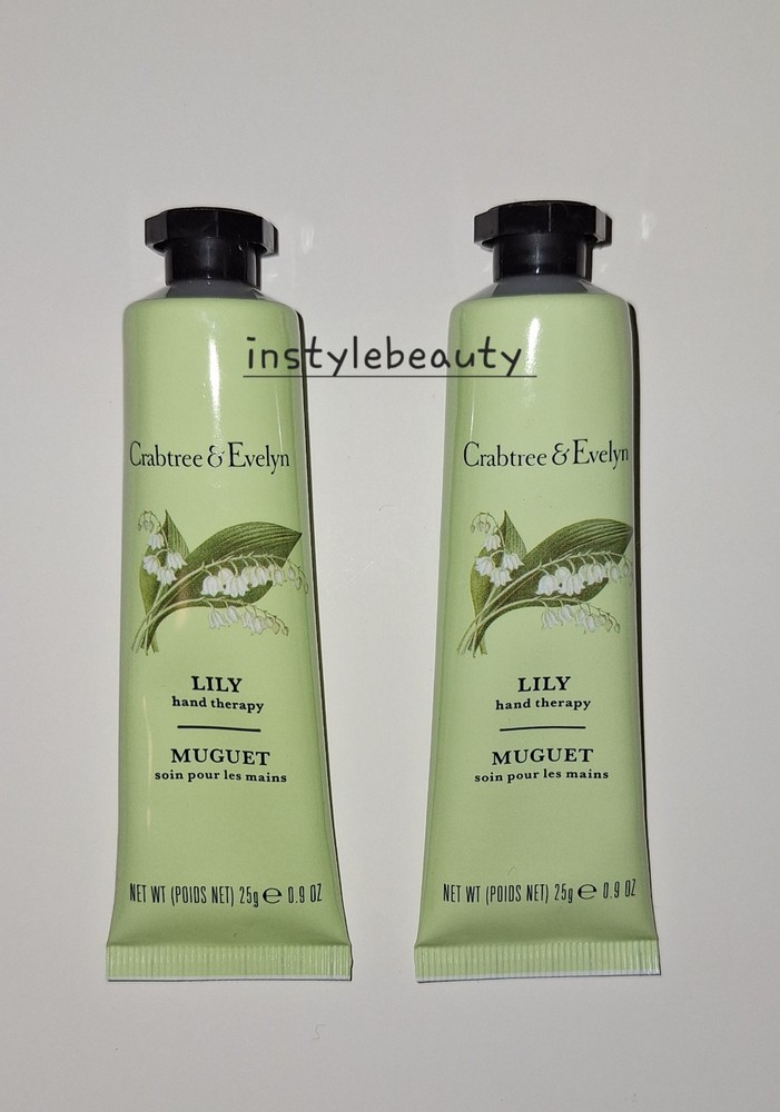Crabtree Evelyn Lily Ultra Moisturizing Hand Therapy .9oz SEALED 2-Pack Travel