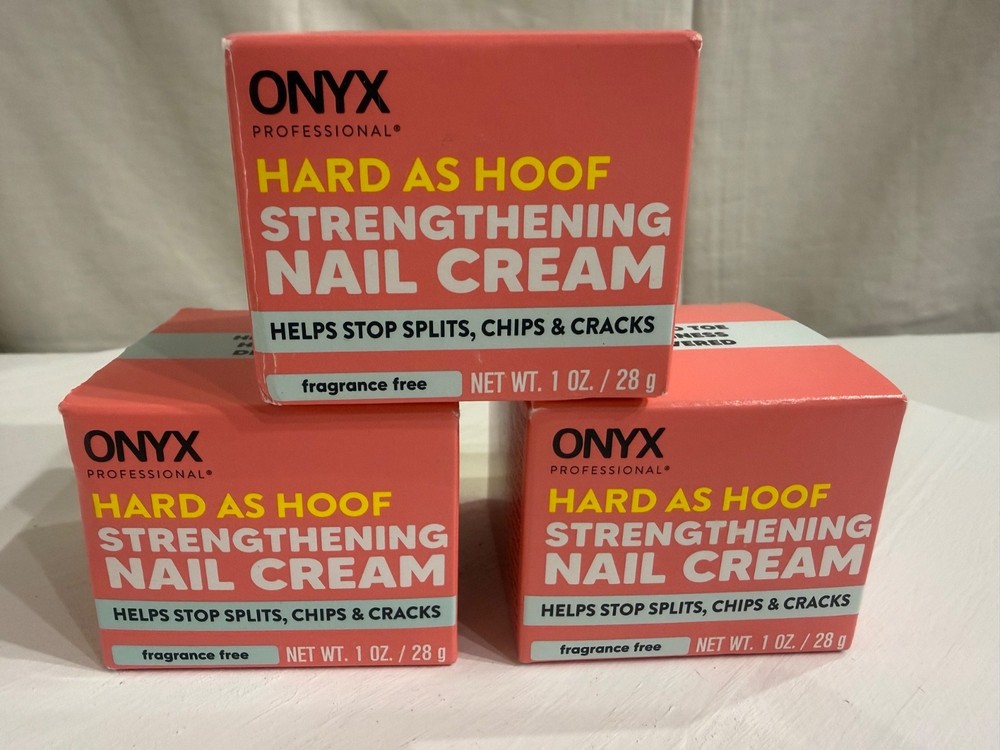 🔥3 Pack ONYX HARD AS HOOF Nail Growth Strengthening Cream, 1 fl oz NEW SEALED