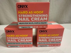 🔥3 Pack ONYX HARD AS HOOF Nail Growth Strengthening Cream, 1 fl oz NEW SEALED