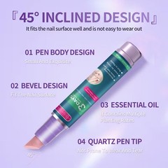 2-in-1 Cuticle Oil Pen, Cuticle Pusher Nail Oil Pen with Ceramic Tip 3.5ml
