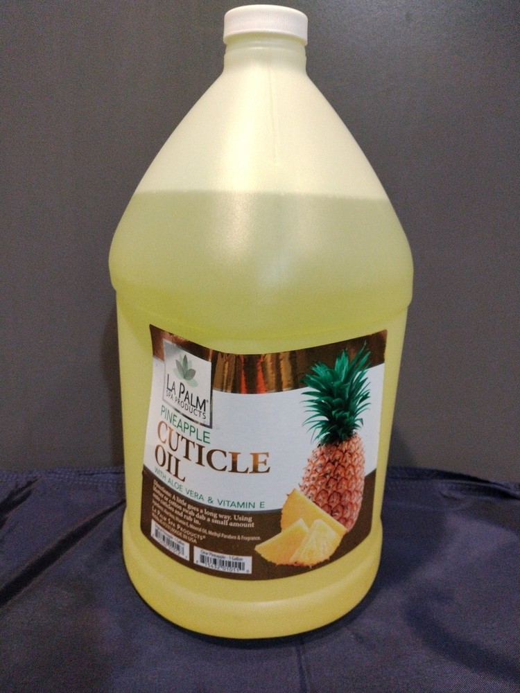 LA PALM Cuticle Oil Pineapple Yellow With Aloe Vera & Vitamin E 1 Gallon (BB)
