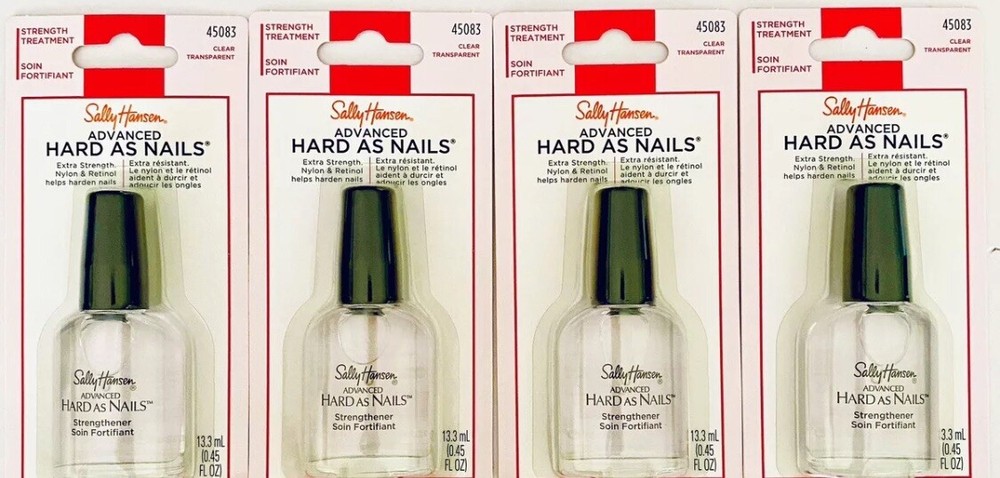 4 Pk Sally Hansen Advanced Hard As Nails Clear Strength Treatment, 0.15 oz each
