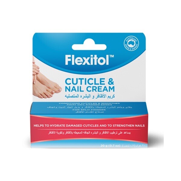 Flexitol Cuticle & Nail Cream &Conditions &Smoothes Away Day, Raggen Edges 20Gr