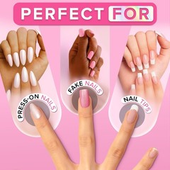 Super Strong Nail Glue for Press On Nails, 0.27 Fl Oz (Pack of 1), Clear