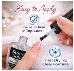 Stone Nails Nail Hardener with Hyaluronic Acid – Strengthens Hydrates & Protects