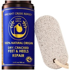 Dry Cracked Heels Repair with 3.4 Fl Oz (Pack of 1), + Pumice Stone