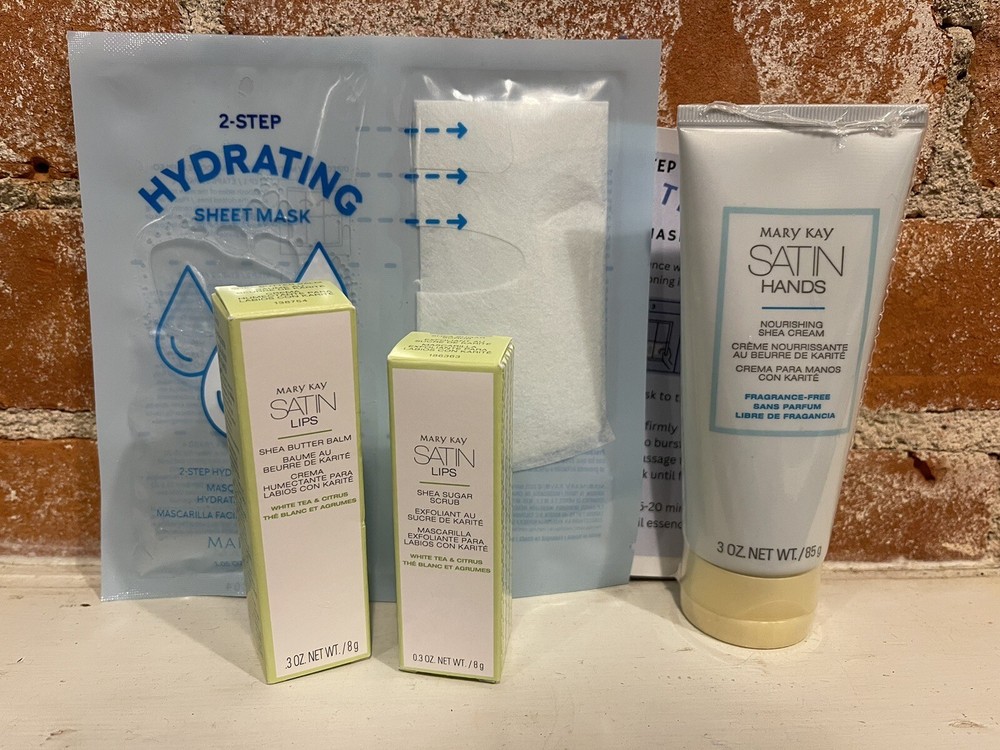MARY KAY Satin Hands Nourishing Shea Hand Cream, Shea Sugar Balm & Scrub, Mask