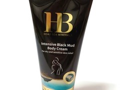 HB 1 Total Black Mud Body Cream 200ml Dead Sea Mineral Dry Sensitive Skin Relief