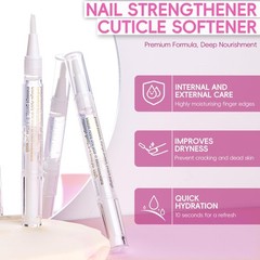 Foncomy 2PCS Cuticle Oil Pen for 0.07 Fl Oz (Pack of 2), Lily & Aloe Flavor