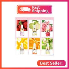 NBC BeautiLab Cuticle Oil Set – 6pcs with Flowers, Vitamin E for Nail Repair & S