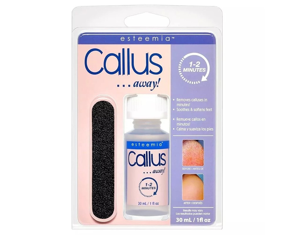 Esteemia Callus Away Remover Gel with Free Foot File – Soothes & Softens – 1oz