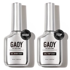 GAOY 16ml 2 Pcs Glassy Gel 0.54 Fl Oz (Pack of 2), Top Coat and Base