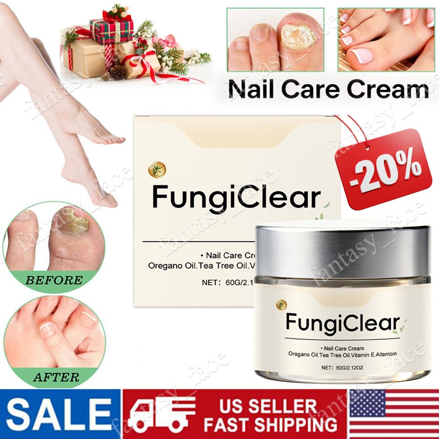 2PCS-FungiClear Nail&Toenail Fungus Care Cream W/Oregano Oil,Vitamin E&Allantoin