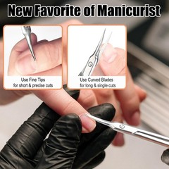 Cuticle Scissors, UPGRADED Fine Tip, for Mani and Pedi,