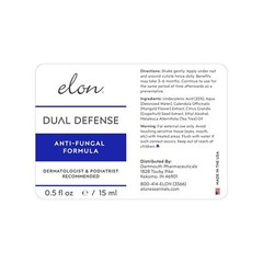 Elon Dual Defense Anti-Fungal Formula | 25% Undecylenic Acid | Treat & Elimin…