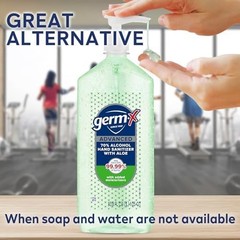 Germ-X Hand Sanitizer Gel with Aloe and Vitamin E | Moisturizing | No Rinse Form