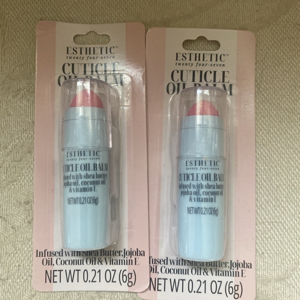 Lot of 2 Cuticle Oil Balm Infused W SheaButter, Jojoba & Coconut Oil Vit E NEW