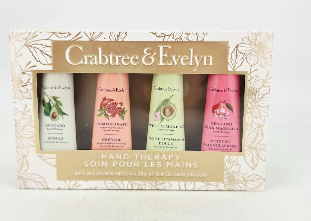 Crabtree Evelyn Hand Therapy Lotion Avocado Pomegranate Almond Pear 4pc Set