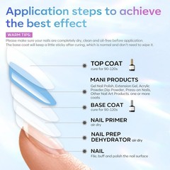 modelones Gel Top Coat, 0.5 Fl Oz (Pack of 2), Transparent-Base and Coat