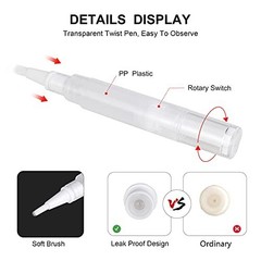Empty Cuticle Oil Pens 10 Pack 5ml Fillable Nail Oil Pen Twist Flow Control
