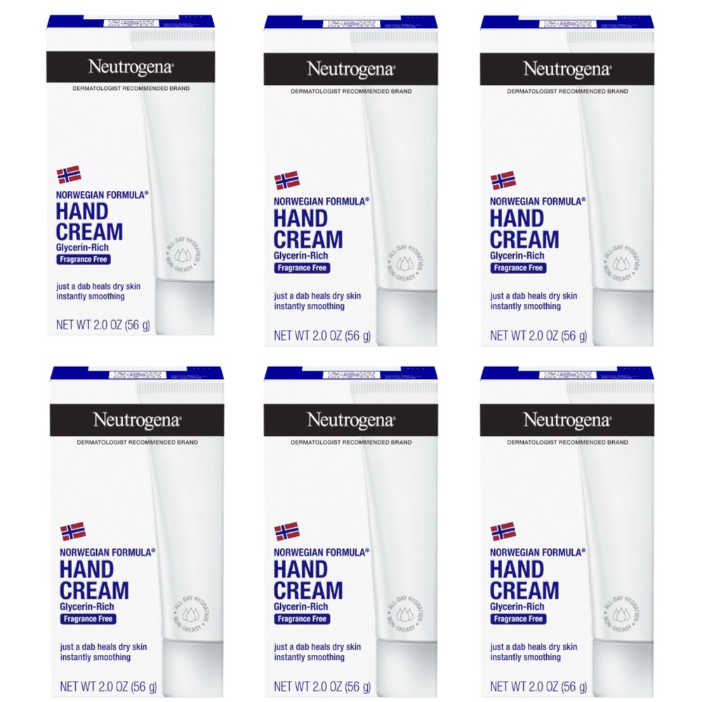 Neutrogena Norwegian Formula Moisturizing Hand 2 Ounce (Pack of 6), White