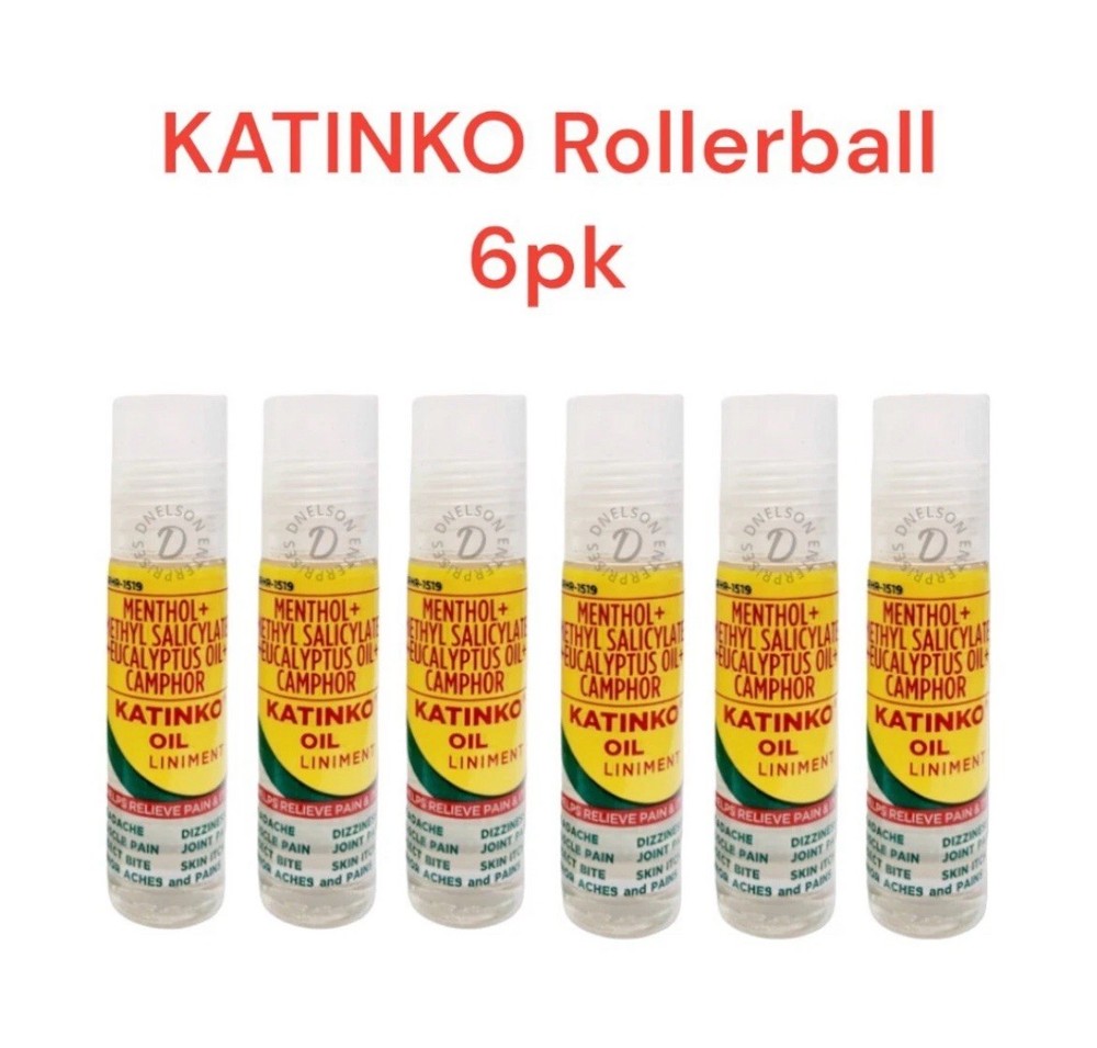 Katinko Oil Liniment Rollerball Applicator, 10ml (6Pack)