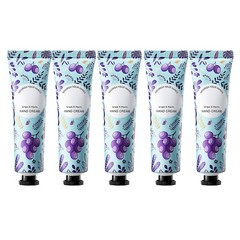 Set Of 5 Hand Lotion 30gx3Pcs Grape Scented Nourishing Hand Cream Hydrating