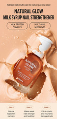 Ohora Natural Glow Milk Syrup Nail Strengthener 15ml Vegan Nail Care 6 Colors